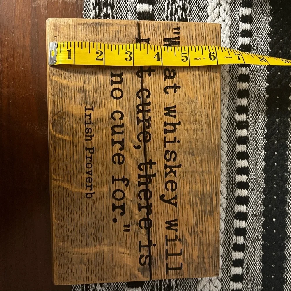 Rustic Wooden Wall Art with Irish Proverb